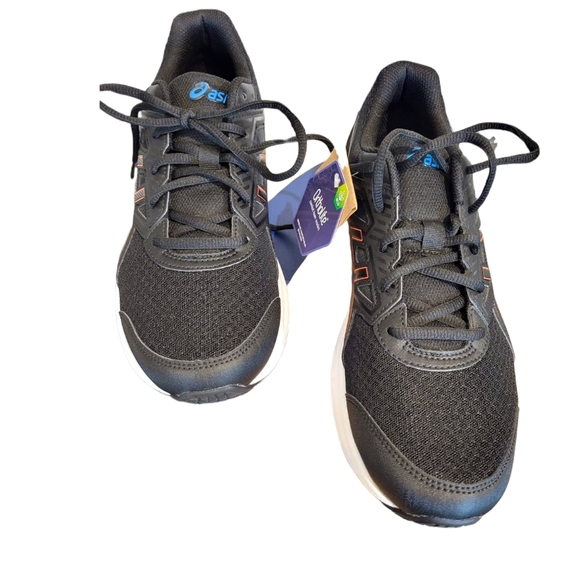 ASICS Men's 11.5 Jolt 3 Black/Reborn Blue Lace Tie Active Tennis Shoes - Picture 2 of 7